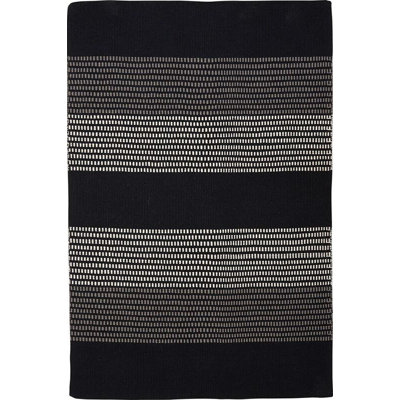 Haus am Meer Handgefertigter Kelim-Teppich Harrow aus Wolle in Schwarz